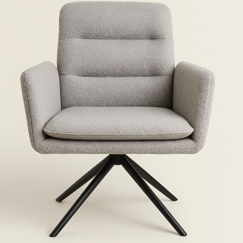 Fauteuil pivotant bouclé – Modèle Paris